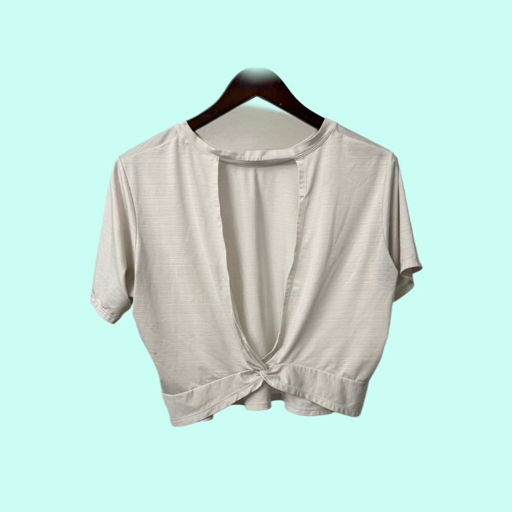 Fabletics Cream Crop Top